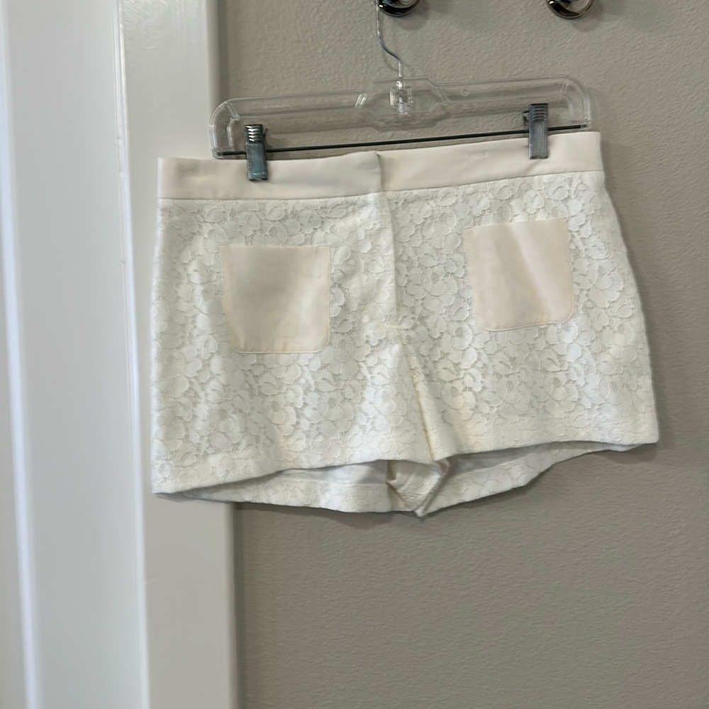Cream lace shorts